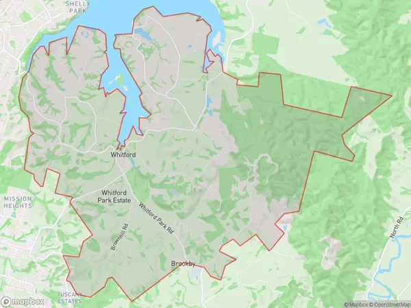 Whitford, Auckland Polygon Area Map