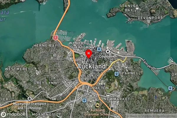 Auckland Central,Auckland Satellite Map