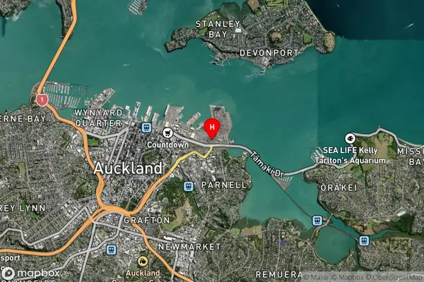 Mechanics Bay,Auckland Satellite Map