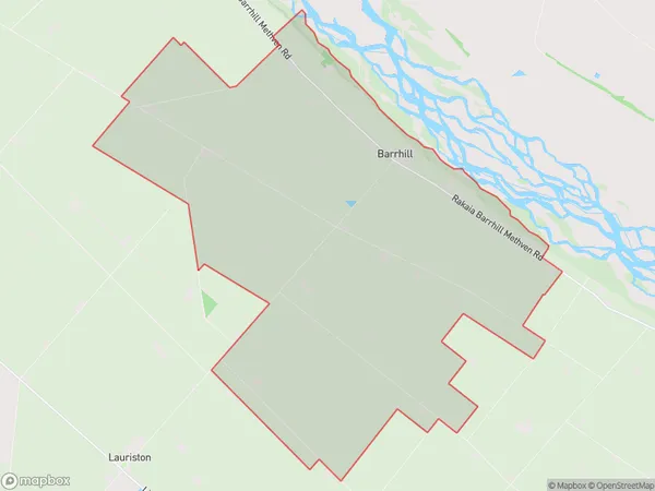 Barrhill, Canterbury Polygon Area Map