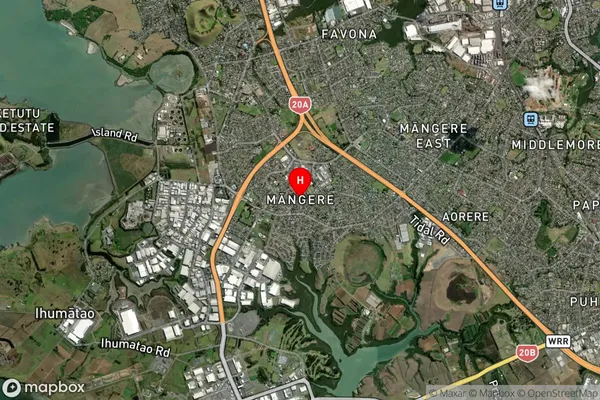 Mangere,Auckland Satellite Map