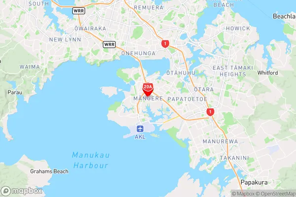 Mangere,Auckland Region Map