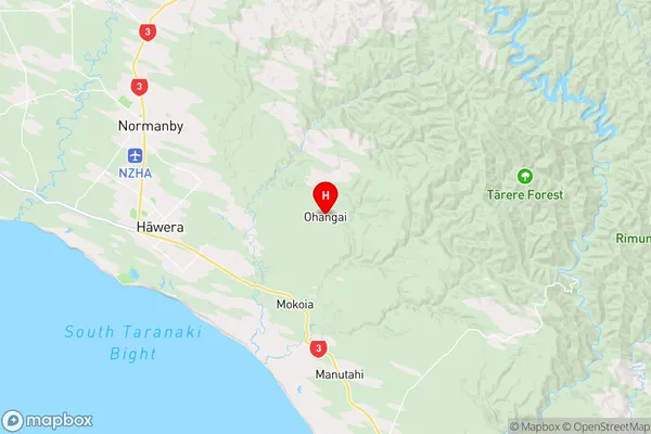 Ohangai,Taranaki Region Map