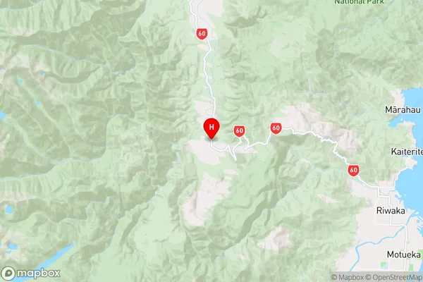 Upper Takaka,Tasman Region Map