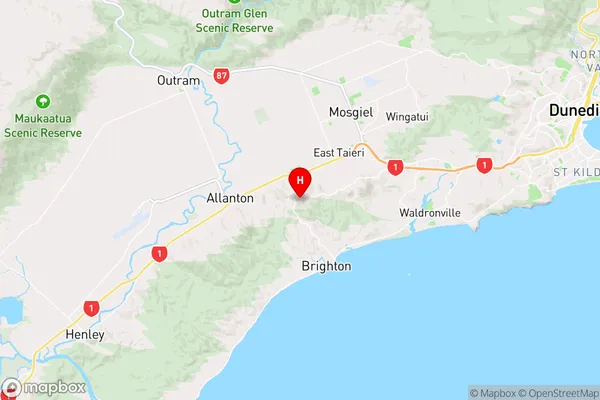 Scroggs Hill,Otago Region Map