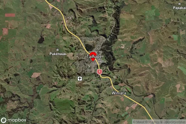 Taihape,Manawatu-Wanganui Satellite Map