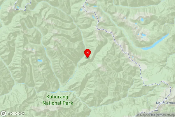 Kahurangi National Park,West Coast Region Map