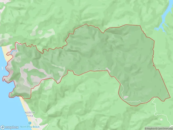 Anawhata, Auckland Polygon Area Map