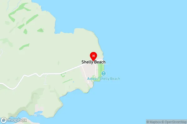 Shelly Beach,Auckland Area Map