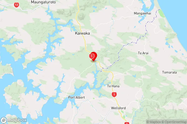 Topuni,Northland Region Map