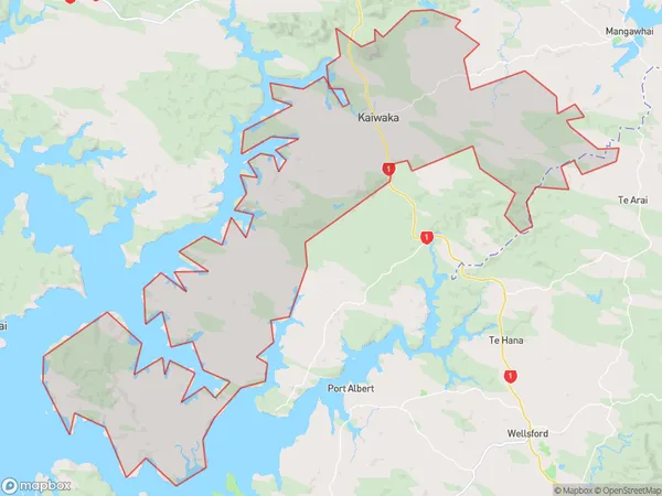 Kaiwaka, Northland Polygon Area Map