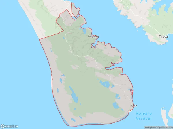 Pouto, Northland Polygon Area Map