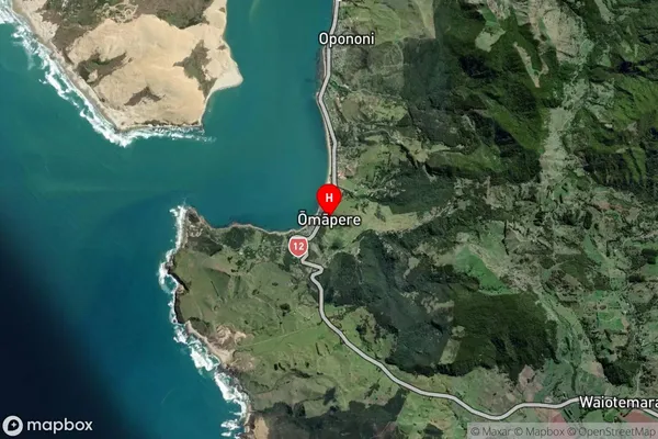 Omapere,Northland Satellite Map