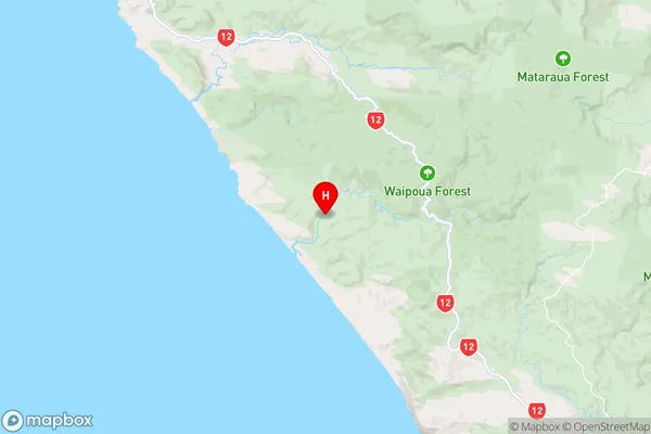 Waipoua,Northland Region Map