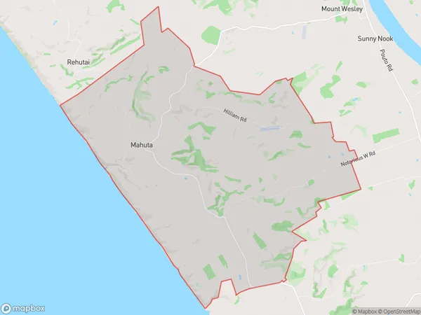 Mahuta, Northland Polygon Area Map