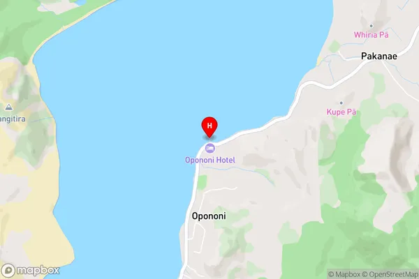 Opononi,Northland Area Map