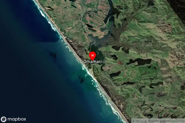 Omamari,Northland Satellite Map