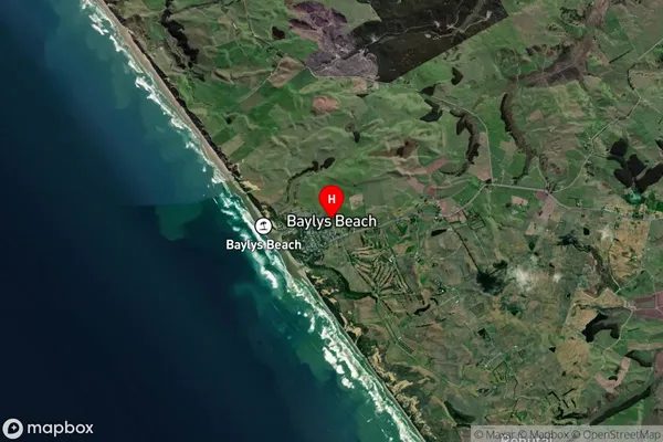 Baylys Beach,Northland Satellite Map