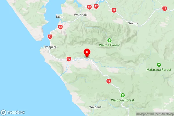 Waimamaku,Northland Region Map
