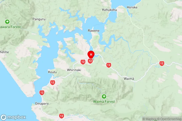Oue,Northland Region Map