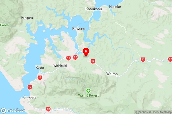 Omanaia,Northland Region Map