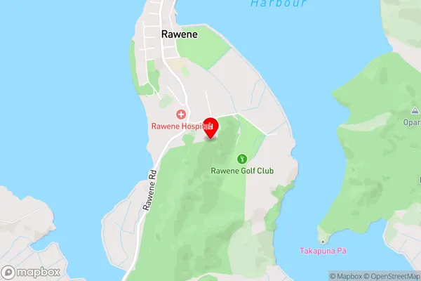 Rawene,Northland Area Map