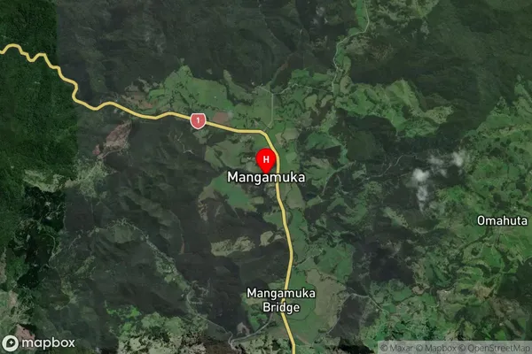 Mangamuka,Northland Satellite Map