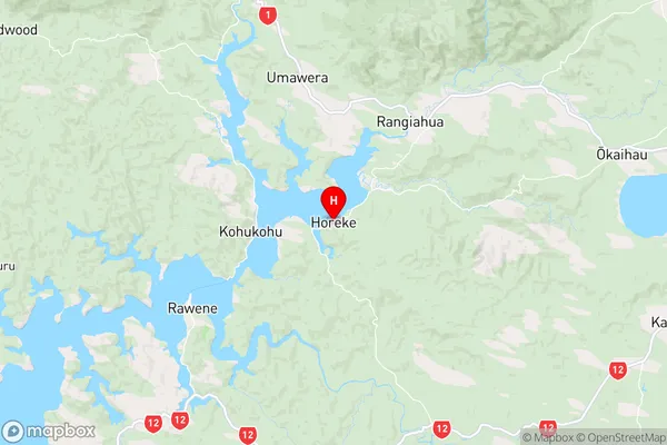 Horeke,Northland Region Map