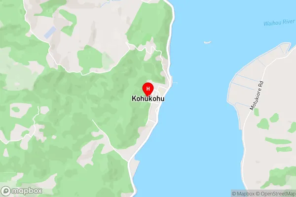 Kohukohu,Northland Area Map