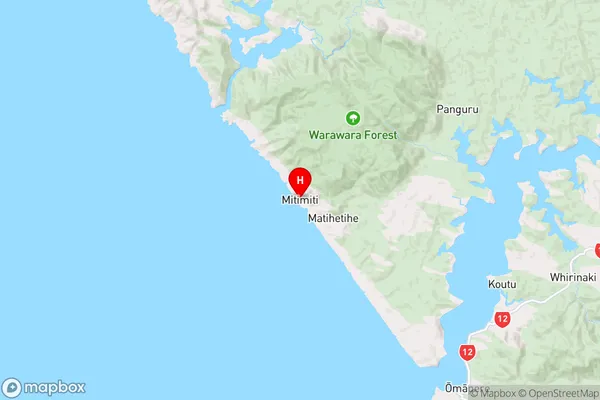 Mitimiti,Northland Region Map