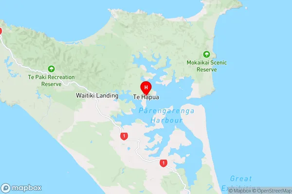 Te Hapua,Northland Region Map