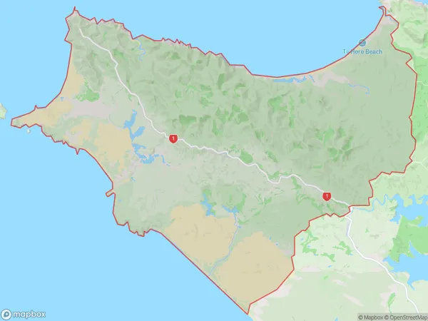 Cape Reinga, Northland Polygon Area Map