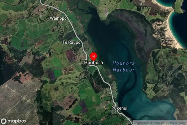 Houhora,Northland Satellite Map