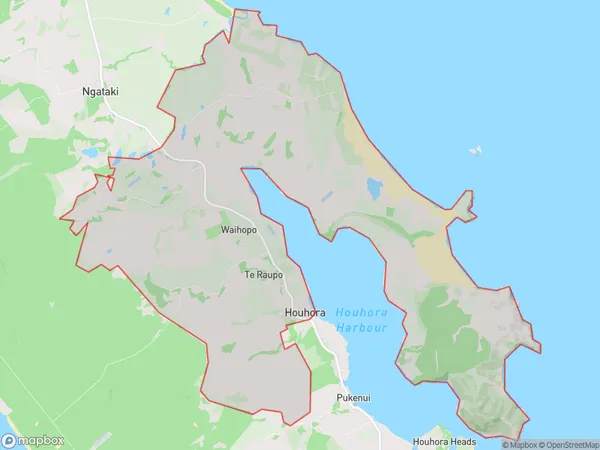 Houhora, Northland Polygon Area Map