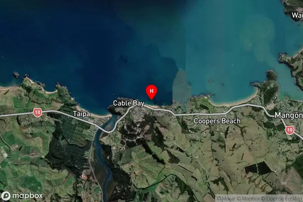 Cable Bay,Northland Satellite Map