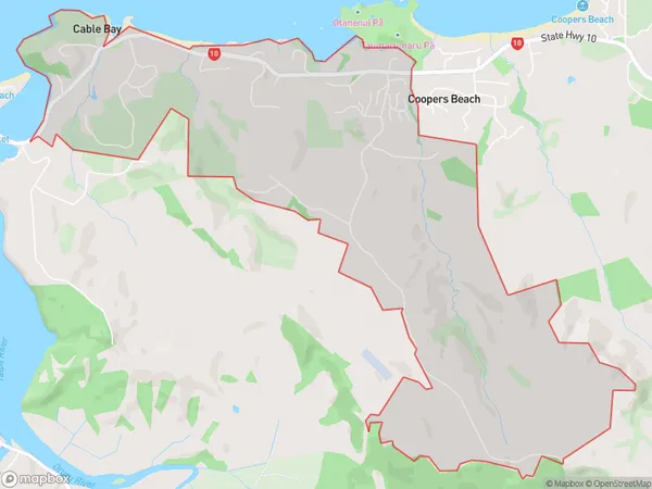 Cable Bay, Northland Polygon Area Map