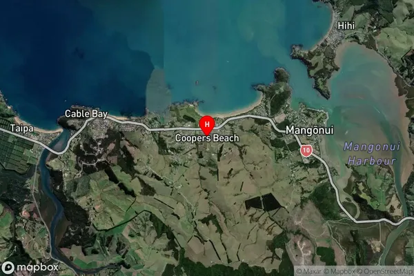 Coopers Beach,Northland Satellite Map