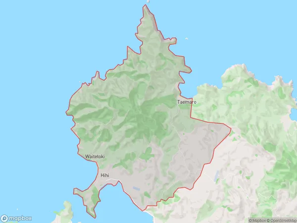 Hihi, Northland Polygon Area Map