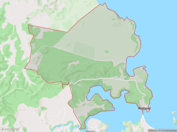 Waitangi, Northland Polygon Area Map