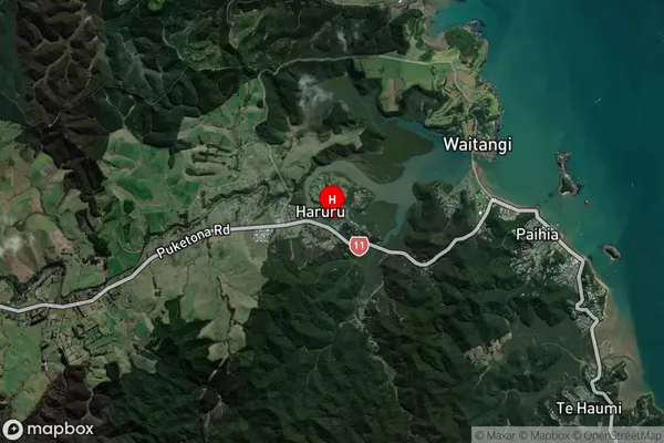 Haruru,Northland Satellite Map