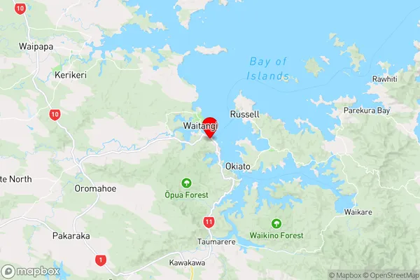 Paihia,Northland Region Map