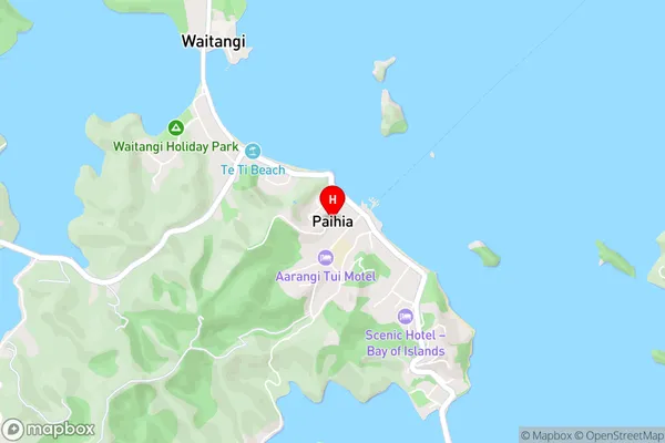 Paihia,Northland Area Map