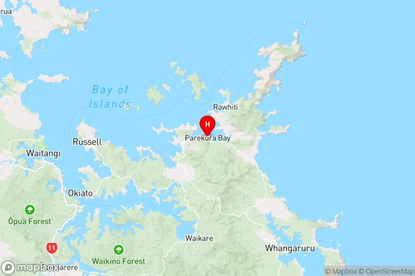 Parekura Bay,Northland Region Map