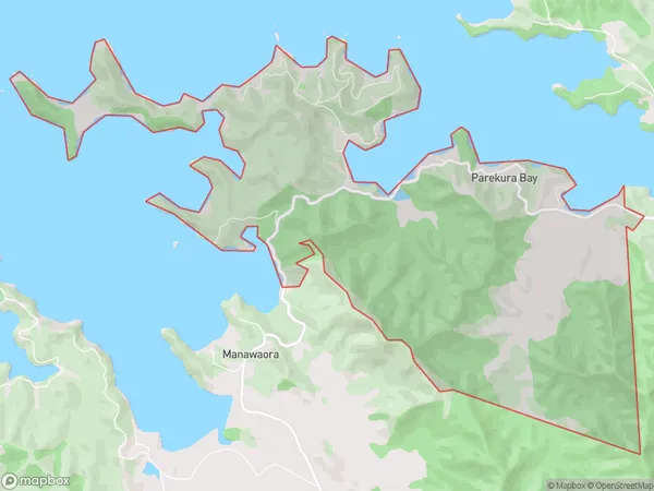 Parekura Bay, Northland Polygon Area Map