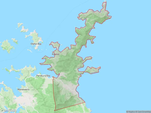 Rawhiti, Northland Polygon Area Map