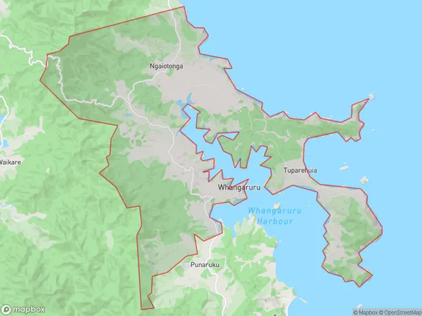 Whangaruru, Northland Polygon Area Map