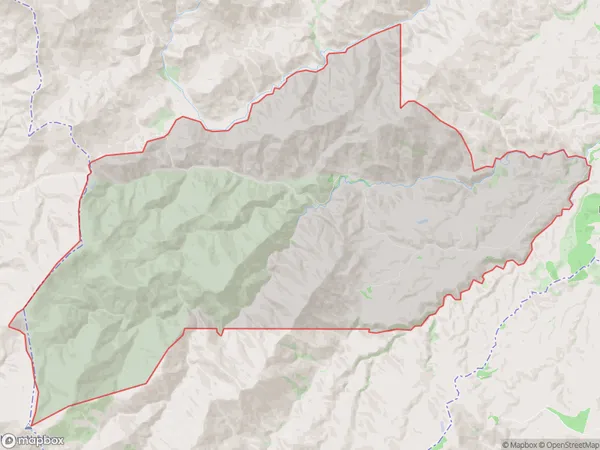 Danseys Pass, Canterbury Polygon Area Map