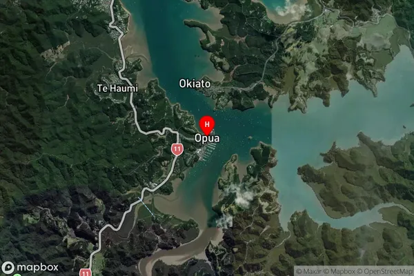 Opua,Northland Satellite Map