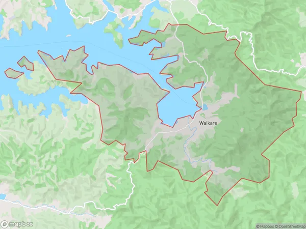 Waikare, Northland Polygon Area Map