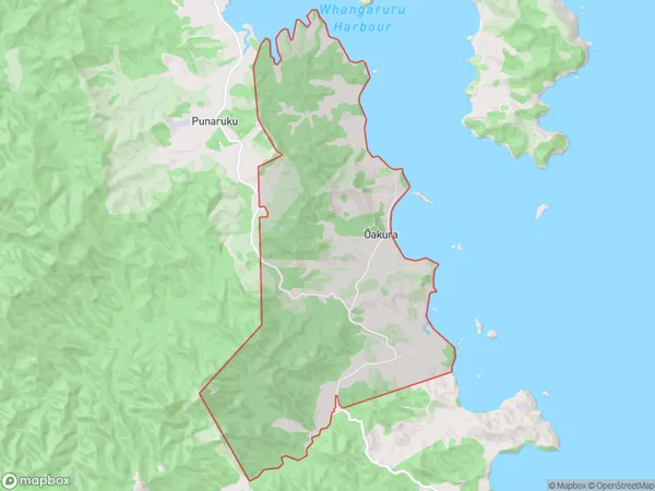 Oakura, Northland Polygon Area Map